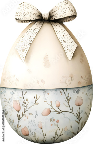 easter eggs vintage watercolor on transparent background. symbol happy easter png AI-generated 