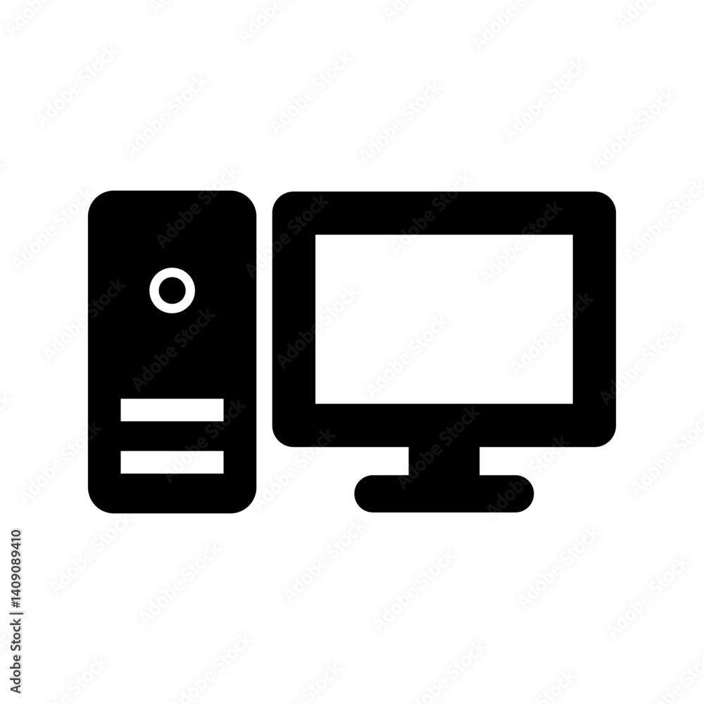 Computer icons. Computer desktop vector icons, PC symbols. PC icons collection Computer icons. Computer desktop vector icons, PC symbols. PC icons collection