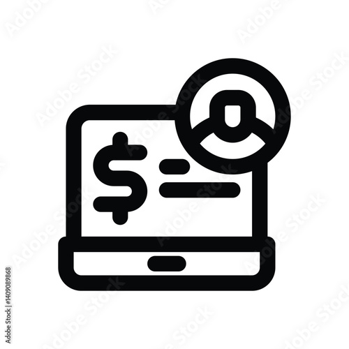 digital marketing line icon. Clean and minimalist vector icon for websites, mobile apps, presentations, and logos. Fully scalable and customizable for any project.