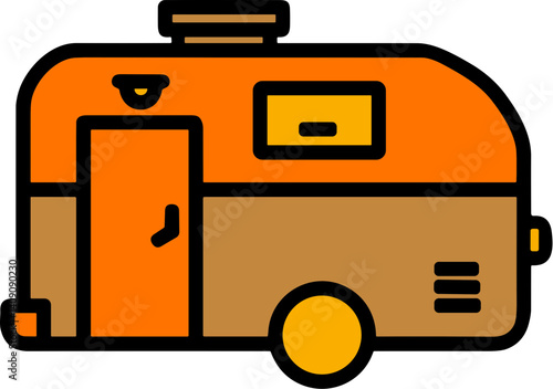 Retro Camper Van Icon