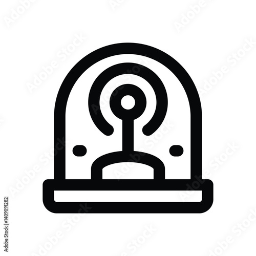 alarm line icon. Clean and minimalist vector icon for websites, mobile apps, presentations, and logos. Fully scalable and customizable for any project.