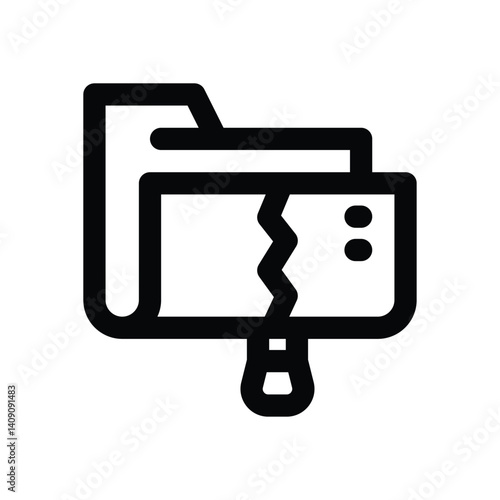 data compression line icon. Clean and minimalist vector icon for websites, mobile apps, presentations, and logos. Fully scalable and customizable for any project.