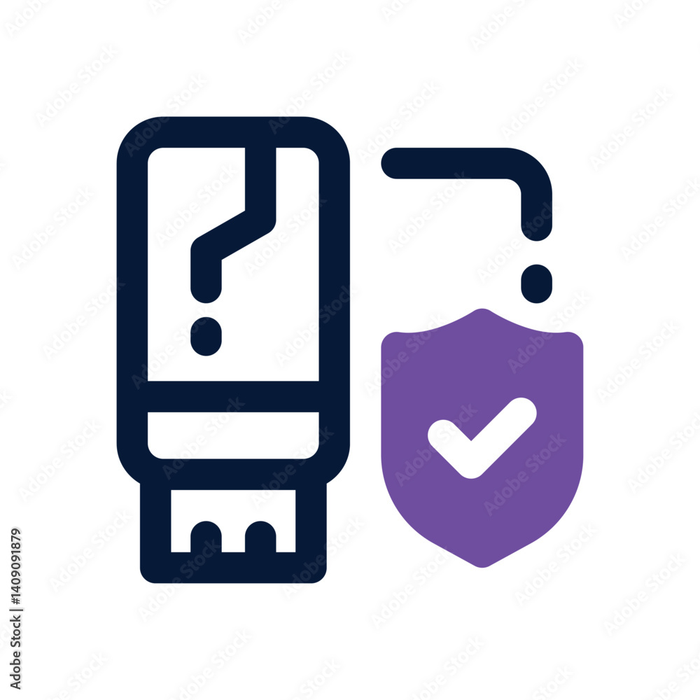 Obraz premium flash drive dual tone icon. Sleek and modern vector icon for websites, mobile apps, marketing materials, and corporate design. Fully scalable and ready to use.