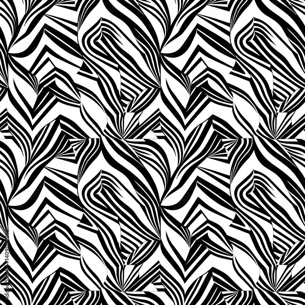 a black and white geometric pattern with wavy lines a black and white geometric pattern with wavy lines