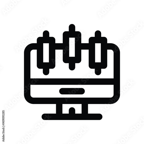 online trading line icon. Clean and minimalist vector icon for websites, mobile apps, presentations, and logos. Fully scalable and customizable for any project.