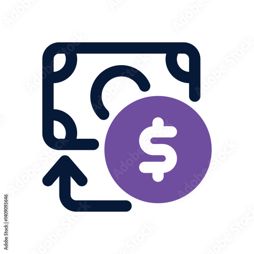 currency dual tone icon. Sleek and modern vector icon for websites, mobile apps, marketing materials, and corporate design. Fully scalable and ready to use.