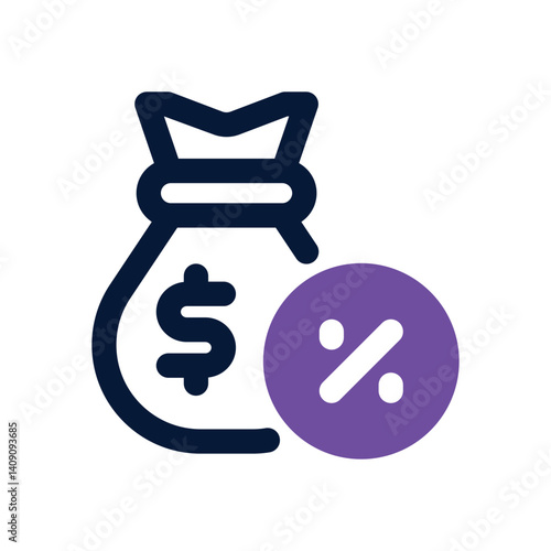 commission dual tone icon. Sleek and modern vector icon for websites, mobile apps, marketing materials, and corporate design. Fully scalable and ready to use.