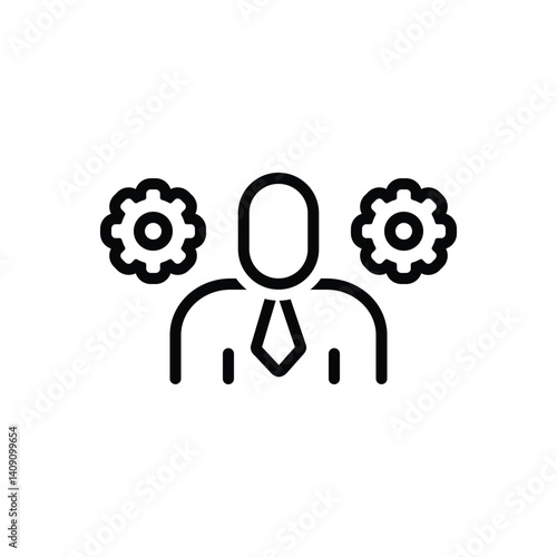Black line icon for administrating