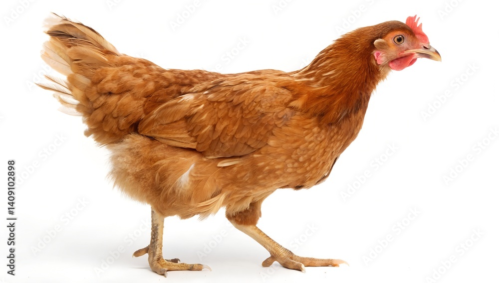 Fototapeta premium A hen isolated transparent background