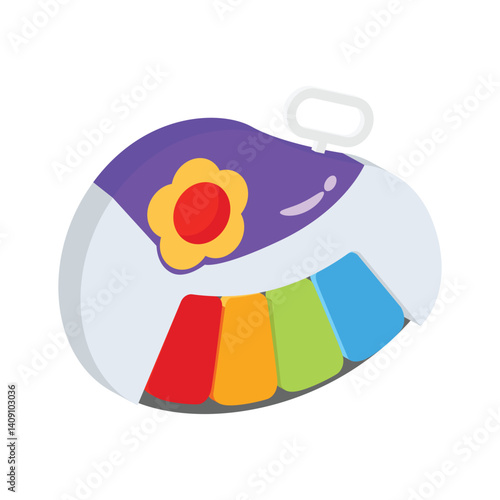 A captivating 3d style icon of baby piano