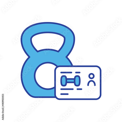 Gym Membership Card icon vector stock illustration