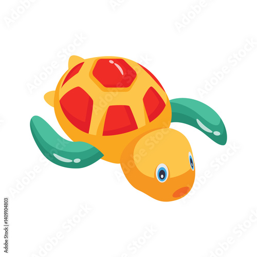 Modern 3d style icon showing turtle, ready for premium use