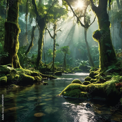 A hidden paradise deep within a colossal rainforest