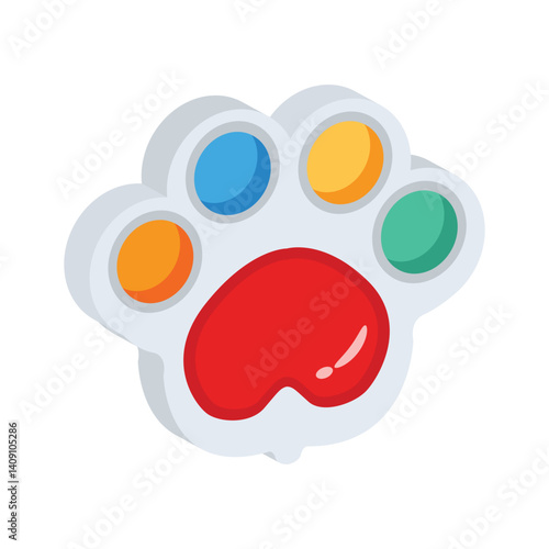 Get your hands on this premium 3d icon of animal paw