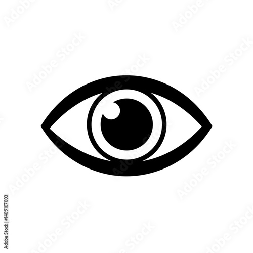 Eye icon in bold black outline style