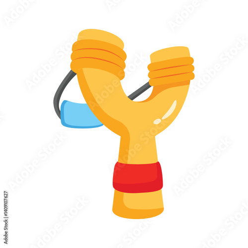 Ready to use 3d style icon of slingshot