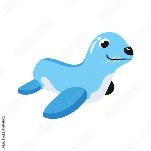 Here is a visually appealing 3d icon of seal toy