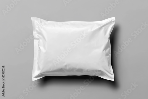 Blank Silver Mylar Pouch Mockup | Packaging Template