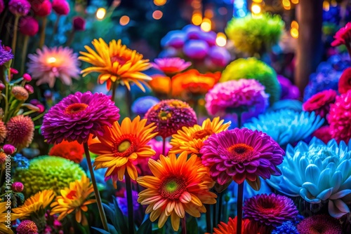 Vibrant Floral Display with Colorful Blossoms