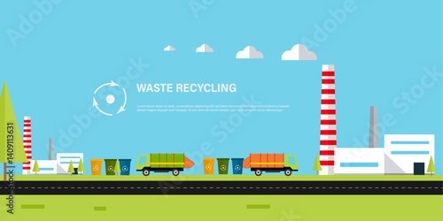 garbage truck waste recycle of green eco industries
