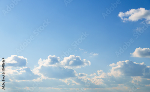 Obraz na płótnie beautiful blue sky with soft white clouds for abstract background w salonie