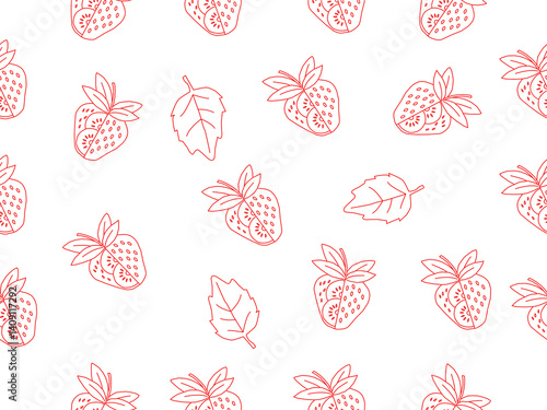 strawberry pattern background. Strawberry slice pattern background. Seamless pattern of red strawberry halves and slices background.