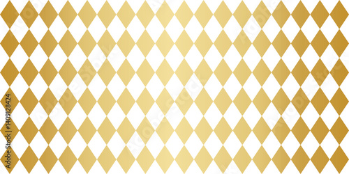 Modern golden gradient elegant luxury retro elegant seamless harlequin pattern background, vector banner design