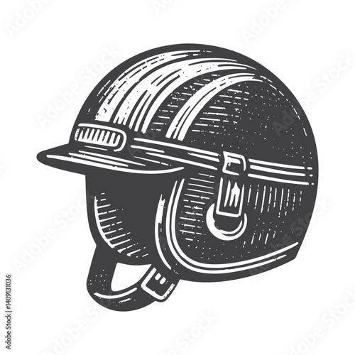 Simple Horse Racing Helmet Vector Icon Design – Vintage Retro Logo & Illustration