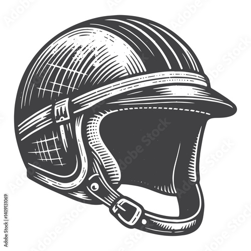 Simple Horse Racing Helmet Vector Icon Design – Vintage Retro Logo & Illustration