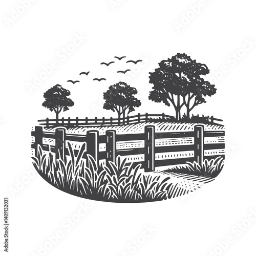 Simple Stable Barn Vector Icon Design – Vintage Retro Logo & Illustration