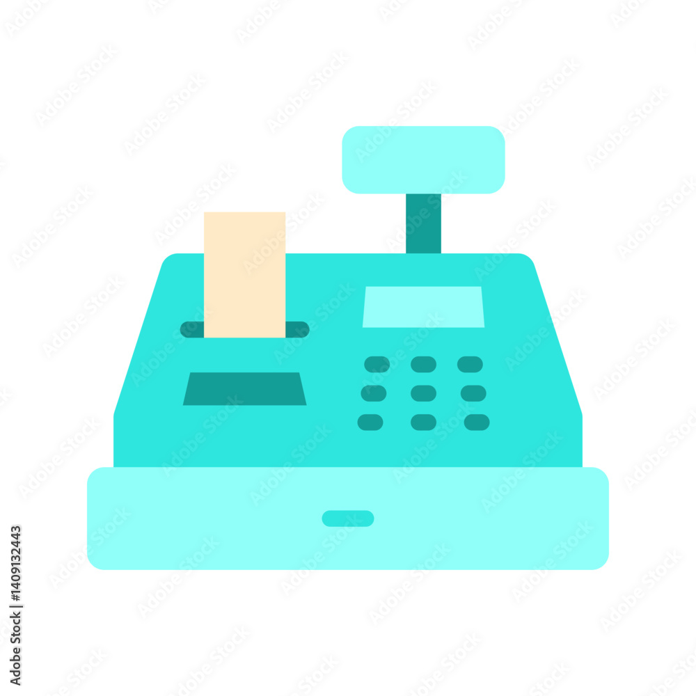 Cashier Machine icon vector image. Suitable for mobile apps, web apps and print media. Cashier Machine icon vector image. Suitable for mobile apps, web apps and print media.