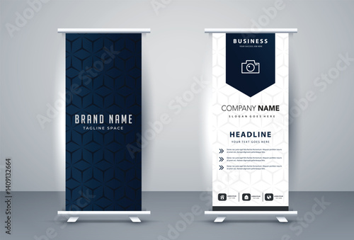 Business roll up display standee for presentation purpose