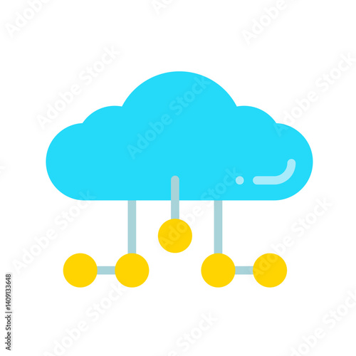 Cloud Network icon vector image. Suitable for mobile apps, web apps and print media.