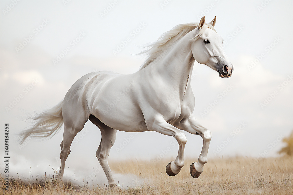 Obraz premium elegant white horse,