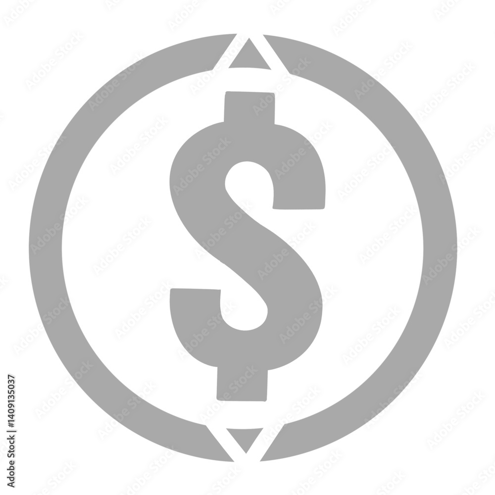 Dollar illustration icon isolated on transparent background, Dollar logo design Dollar illustration icon isolated on transparent background, Dollar logo design