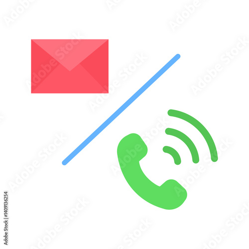 Email or Call icon vector image. Suitable for mobile apps, web apps and print media.
