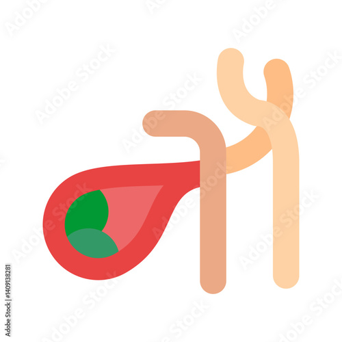 Gallbladder icon vector image. Suitable for mobile apps, web apps and print media.