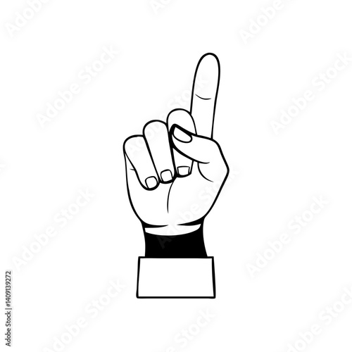 Pointing finger hand gesture icon