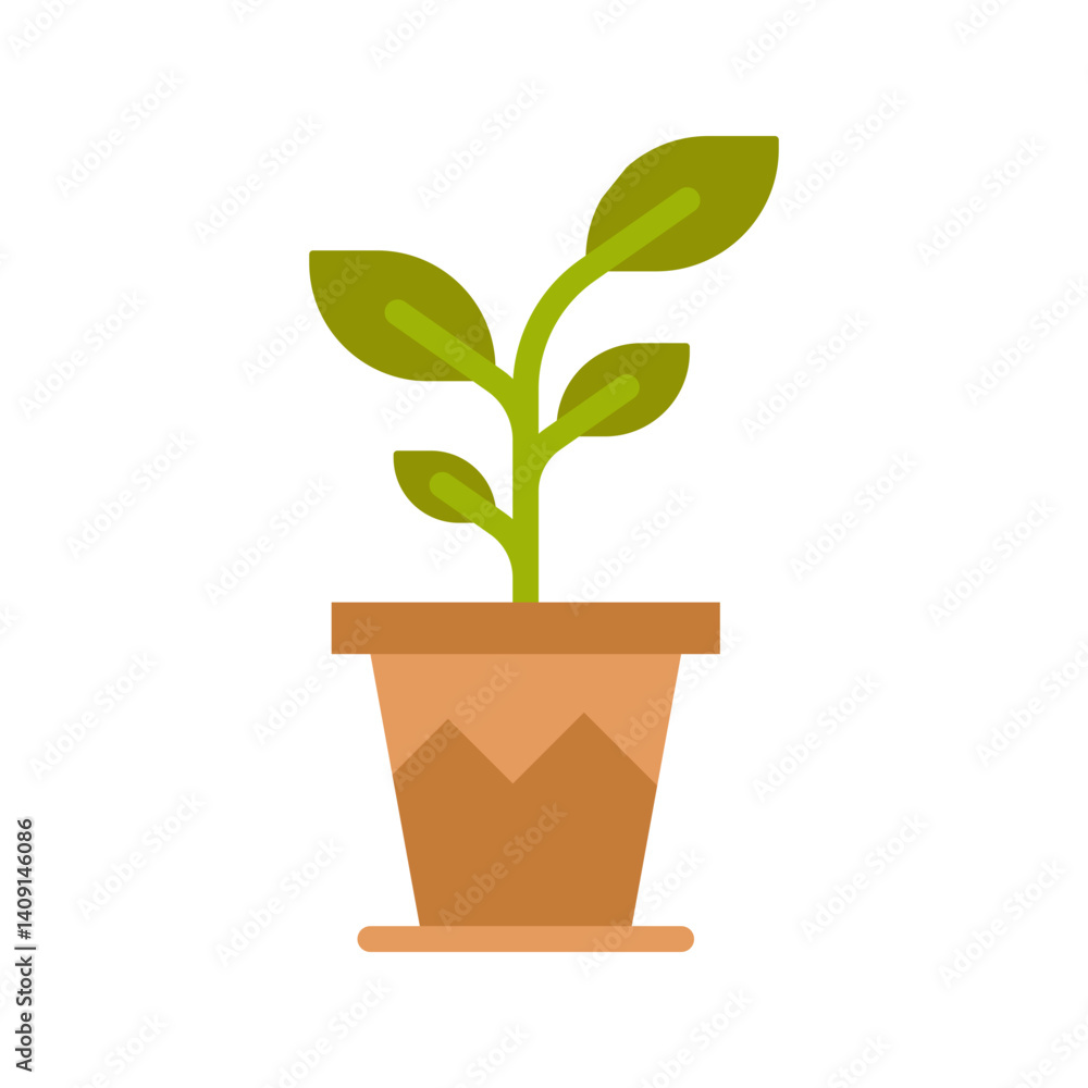 Obraz premium Plant icon vector image. Suitable for mobile apps, web apps and print media.