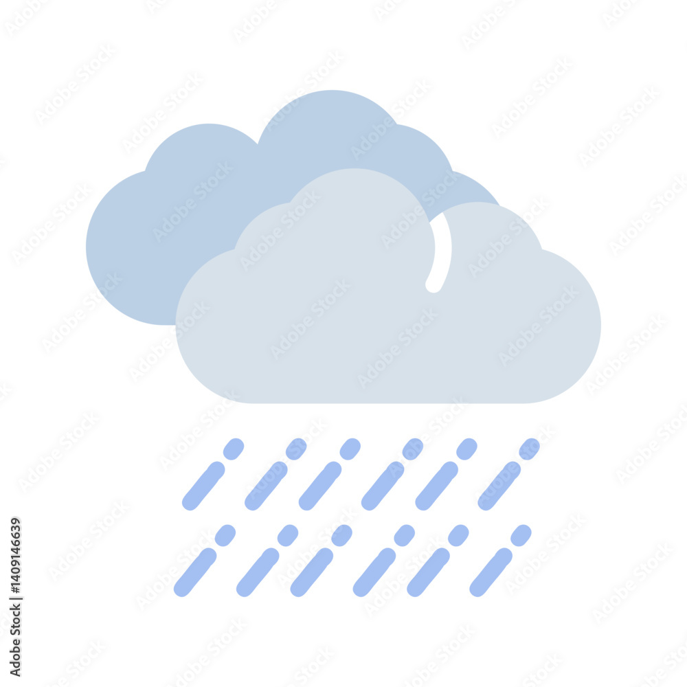 Rainfall icon vector image. Suitable for mobile apps, web apps and print media. Rainfall icon vector image. Suitable for mobile apps, web apps and print media.