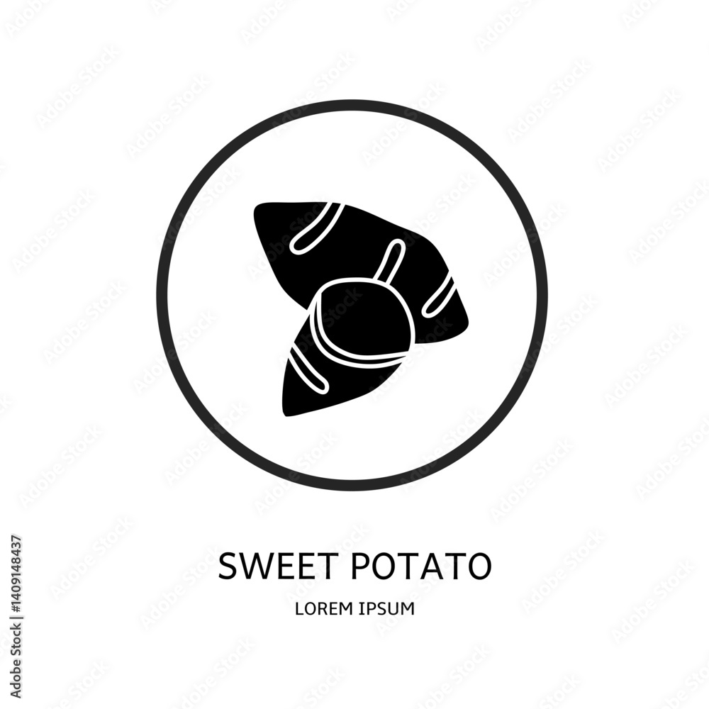 Obraz premium Logo vector design for business. Sweet potato logos.
