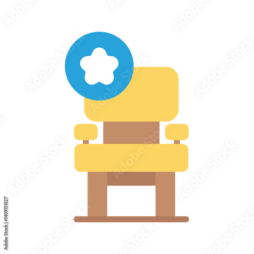 Seat icon vector image. Suitable for mobile apps, web apps and print media.