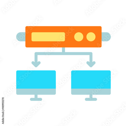 Server Connections icon vector image. Suitable for mobile apps, web apps and print media.