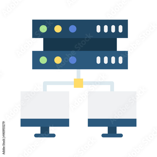Server Network icon vector image. Suitable for mobile apps, web apps and print media.