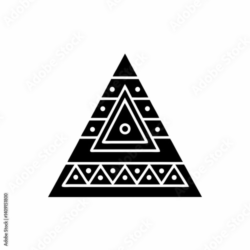 creative details Pyramid Icon Vector Illustration