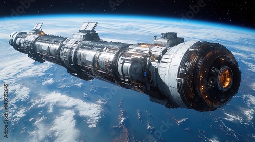 Wallpaper Mural Orbital Station Above Earth Torontodigital.ca