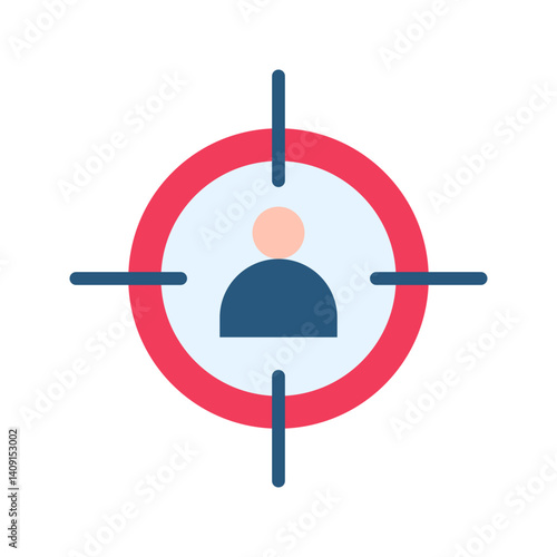 Targeted icon vector image. Suitable for mobile apps, web apps and print media.