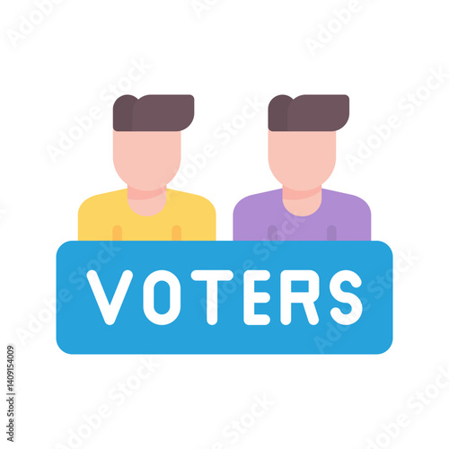 Voters icon vector image. Suitable for mobile apps, web apps and print media.