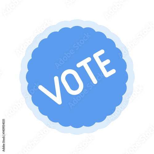 Vote Sticker icon vector image. Suitable for mobile apps, web apps and print media.