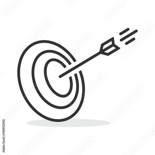Outline arrow or target icon isolated sign symbol.